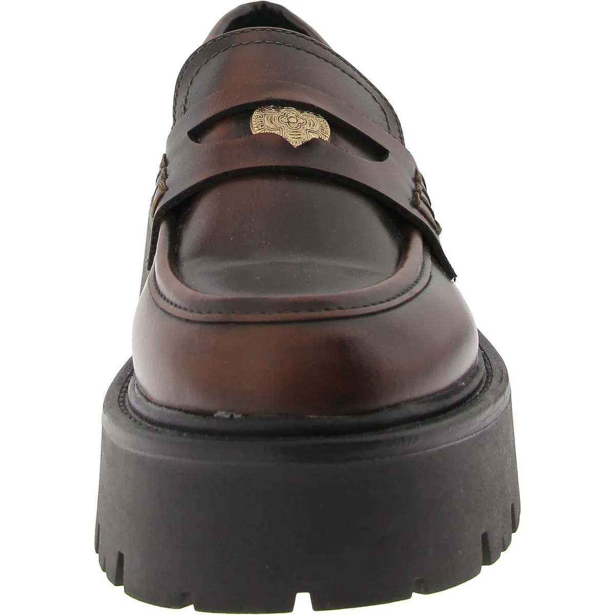 Calistaa Womens Patent Embellished Loafers