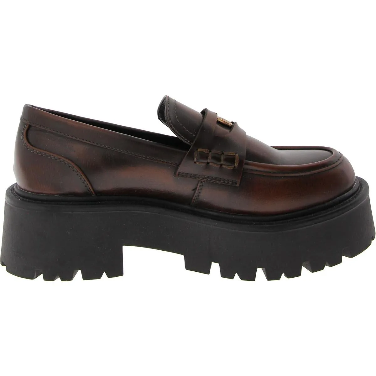 Calistaa Womens Patent Embellished Loafers