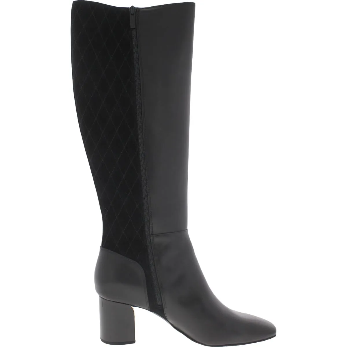 Careen Womens Leather Square-Toe Knee-High Boots