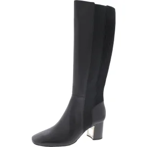 Careen Womens Leather Square-Toe Knee-High Boots