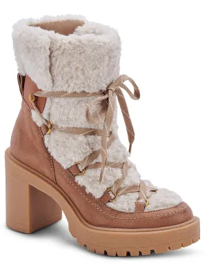 Celtic Womens Faux Fur WInter Block Heels