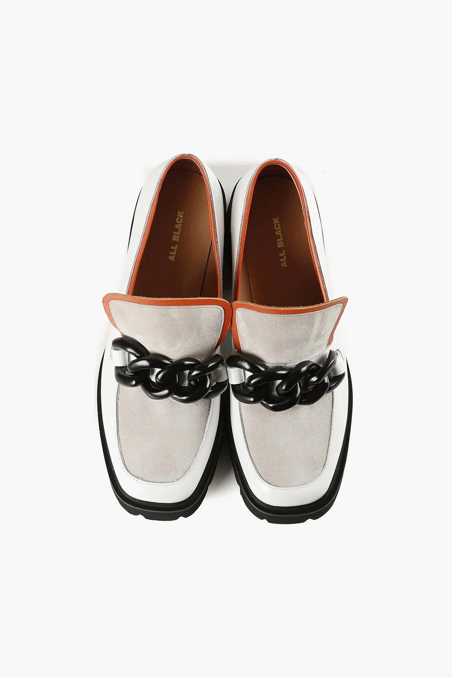 Chunk Links Lady Lugg Loafer In Grey White