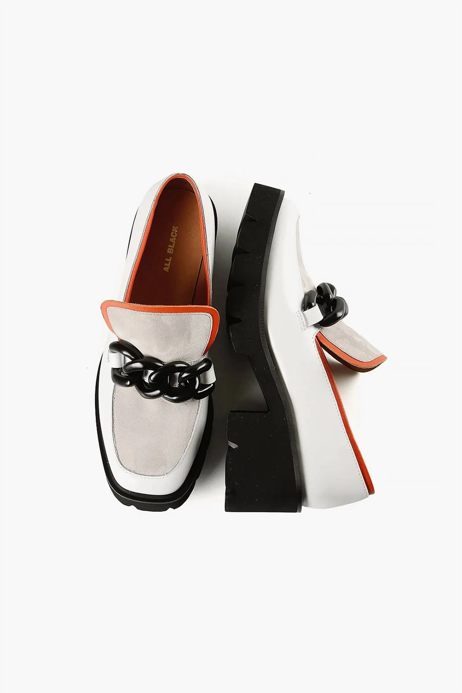 Chunk Links Lady Lugg Loafer In Grey White