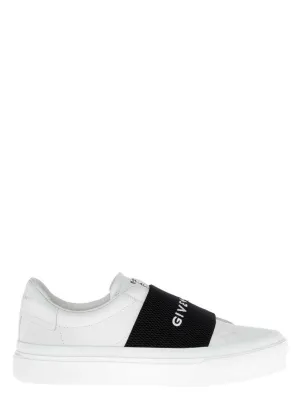 City Court' White Low Top Sneakers With Logo