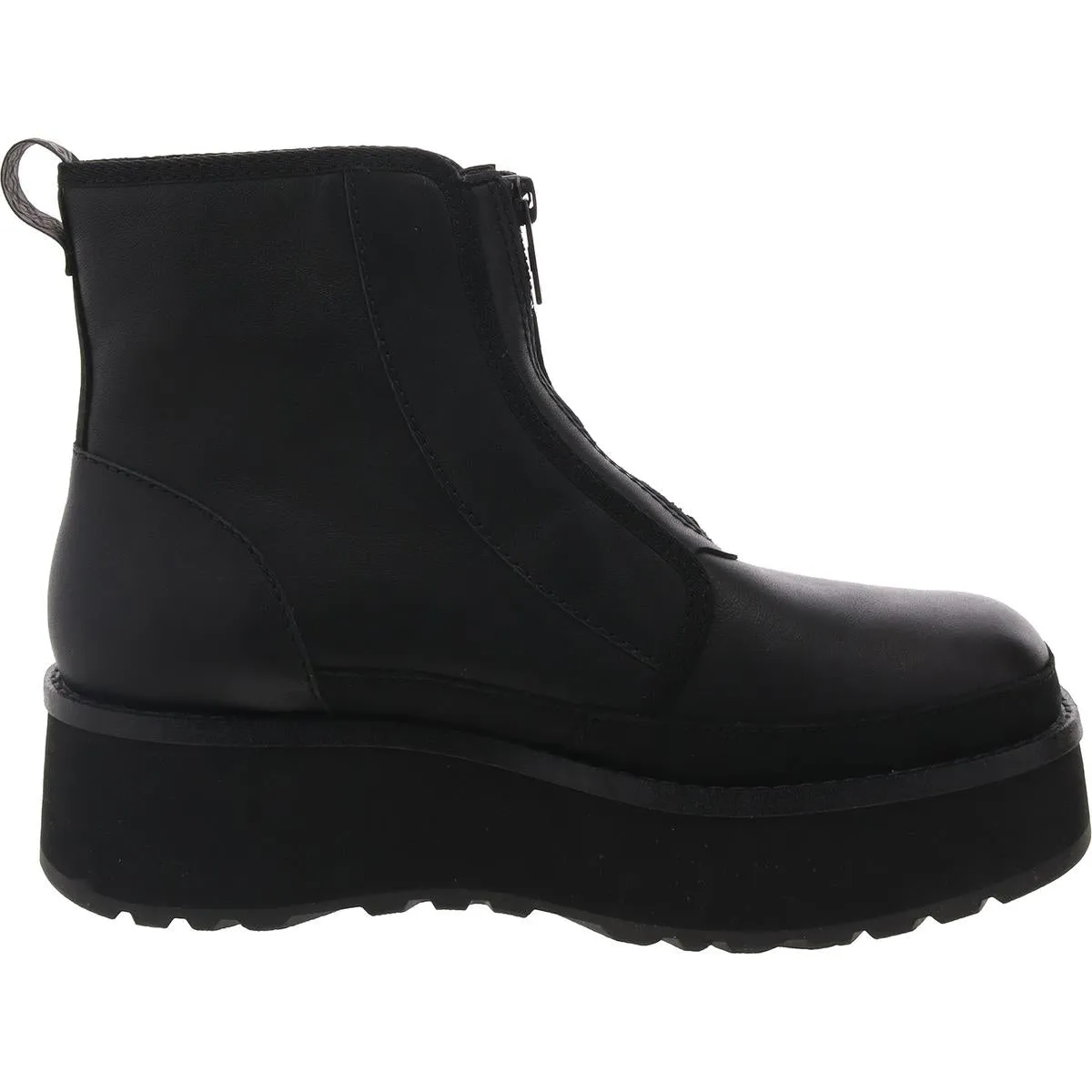 City Function Womens Zipper Leather Booties