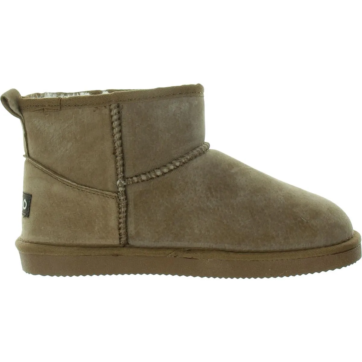 Classic 4 Womens Faux Fur Faux Suede Ankle Boots