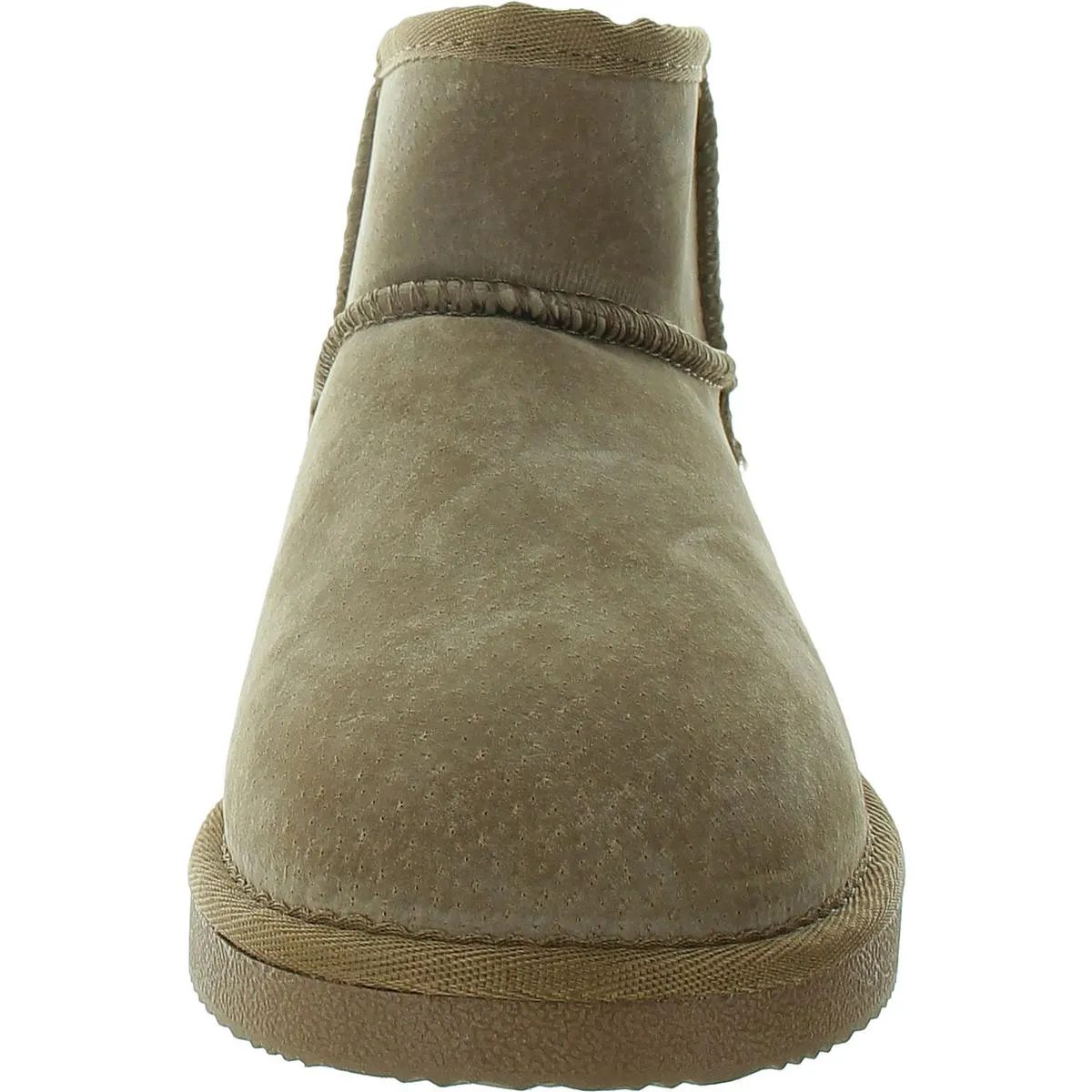 Classic 4 Womens Faux Fur Faux Suede Ankle Boots