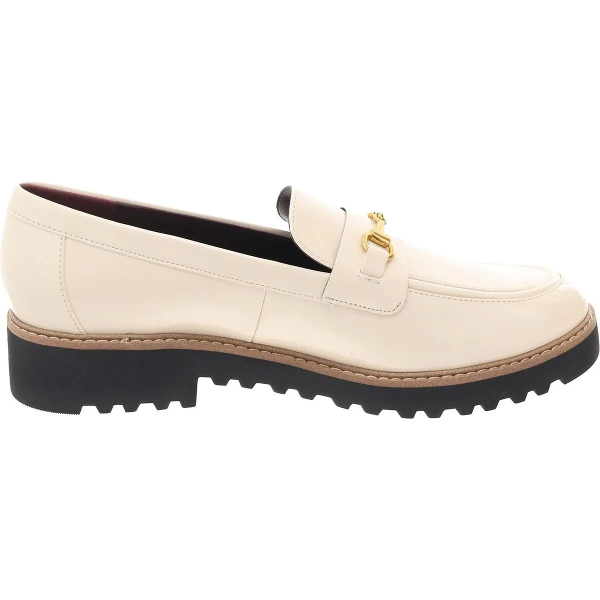 Colette Womens Embellished Faux Leather Loafers