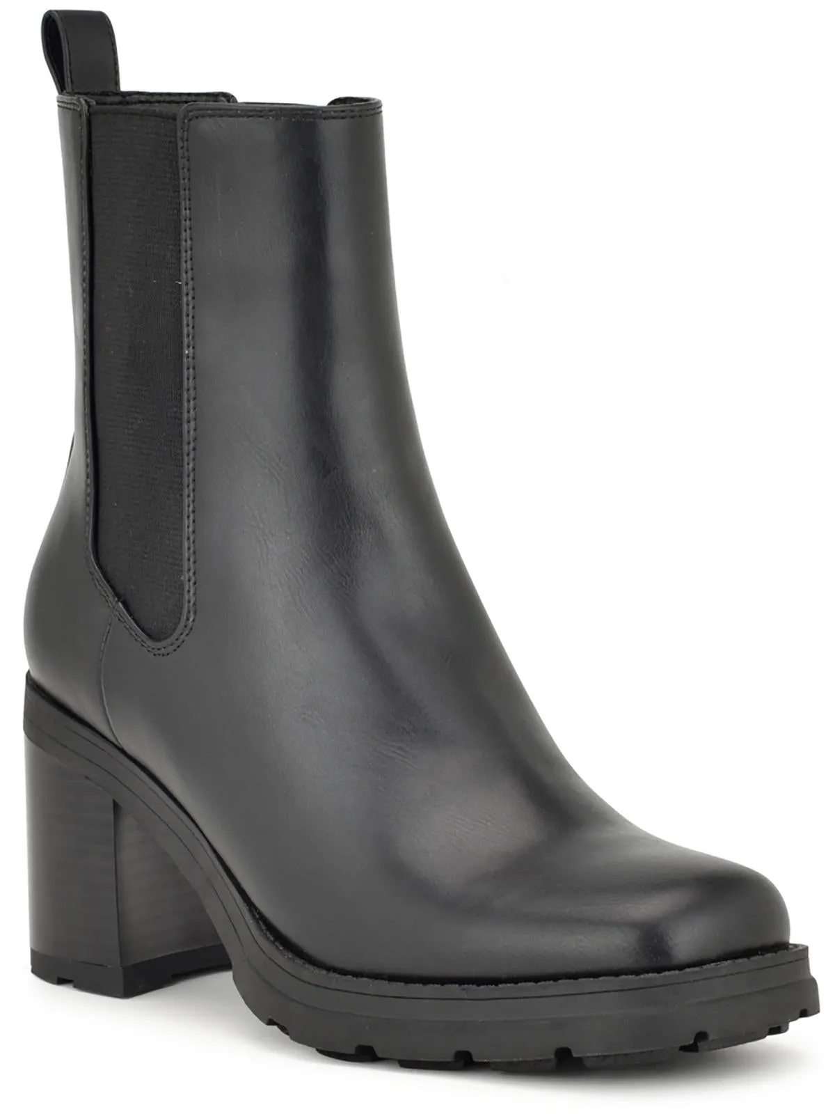 Conga 3 Womens Block Heel Faux Leather Mid-Calf Boots