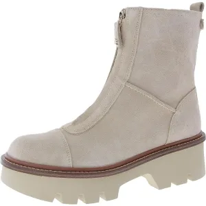 Cooper Womens Suede Chunky Ankle Boots
