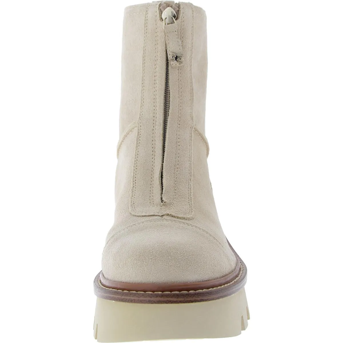 Cooper Womens Suede Chunky Ankle Boots
