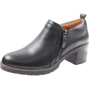 Cosa Womens Zipper Leather Ankle Boots
