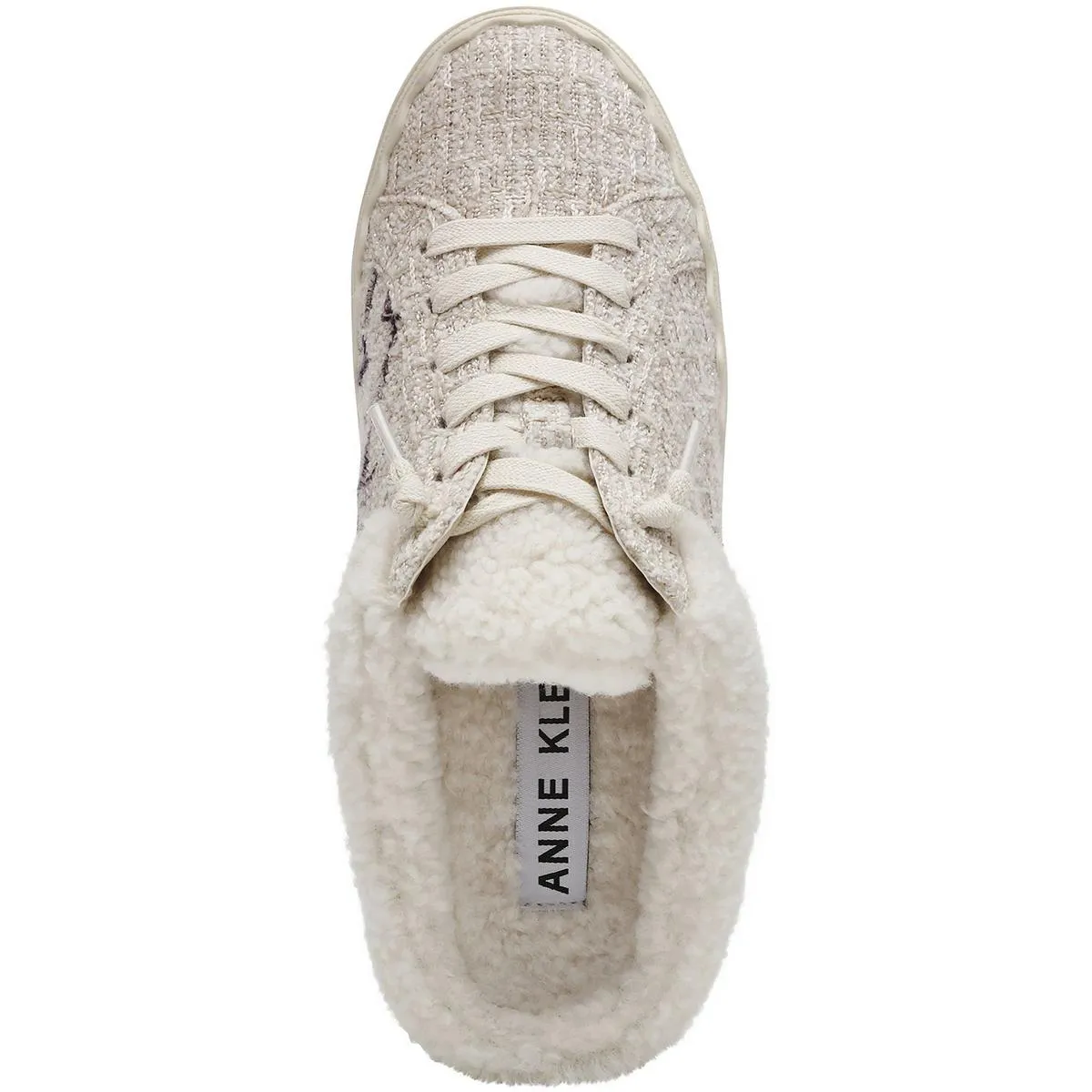 COURAGE Womens Faux Fur Lined Faux Fur Slip-On Sneakers