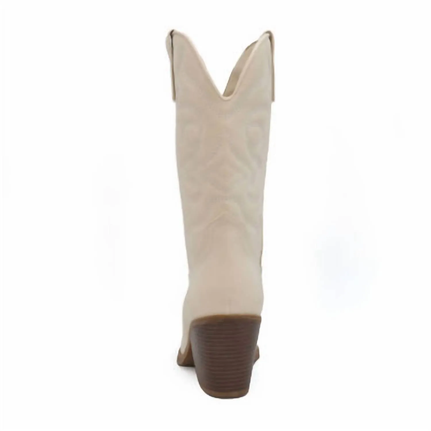 Cowboy Boots With Heel In White