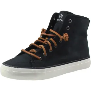 Crest Womens Lace-Up Canvas High-Top Sneakers