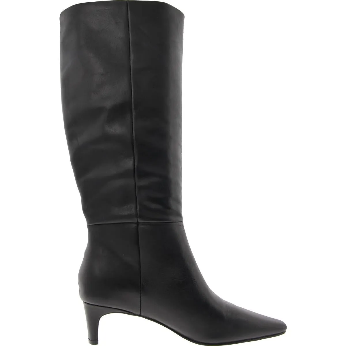 DAGNE Womens Solid Leather Knee-High Boots