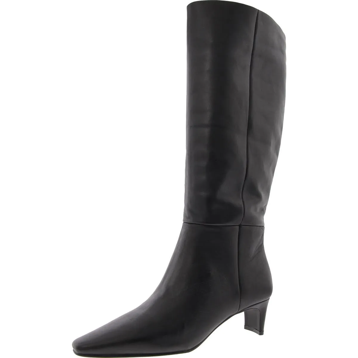 DAGNE Womens Solid Leather Knee-High Boots