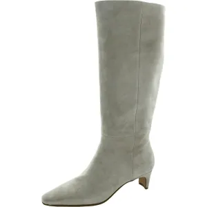 DAGNE Womens Solid Leather Knee-High Boots