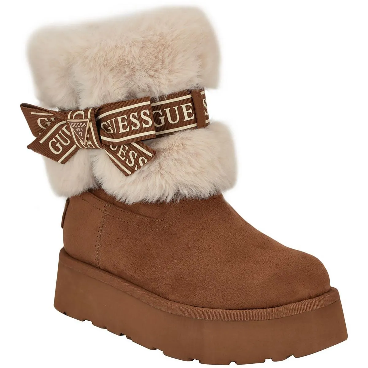 DENLA Womens Faux Fur Winter & Snow Boots