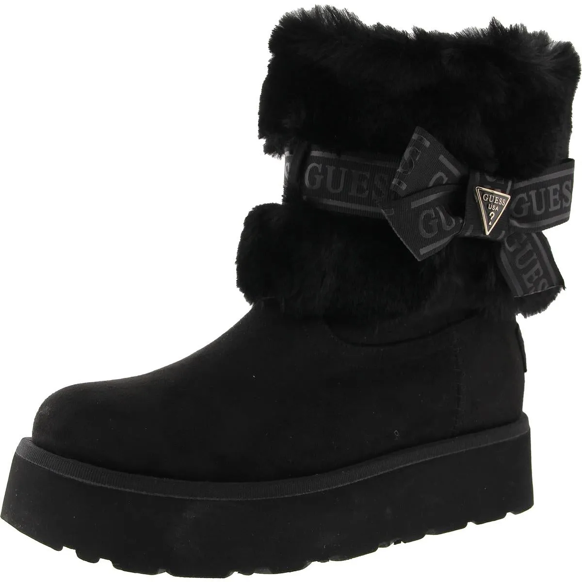 DENLA Womens Faux Fur Winter & Snow Boots