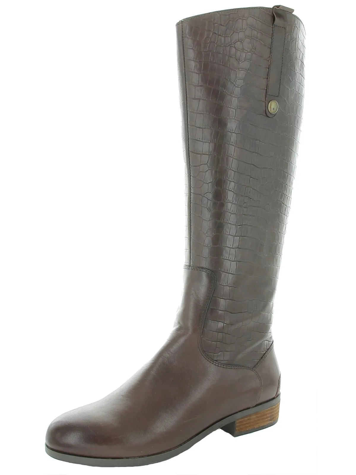 Derby Womens Leather Knee-High Riding Boots