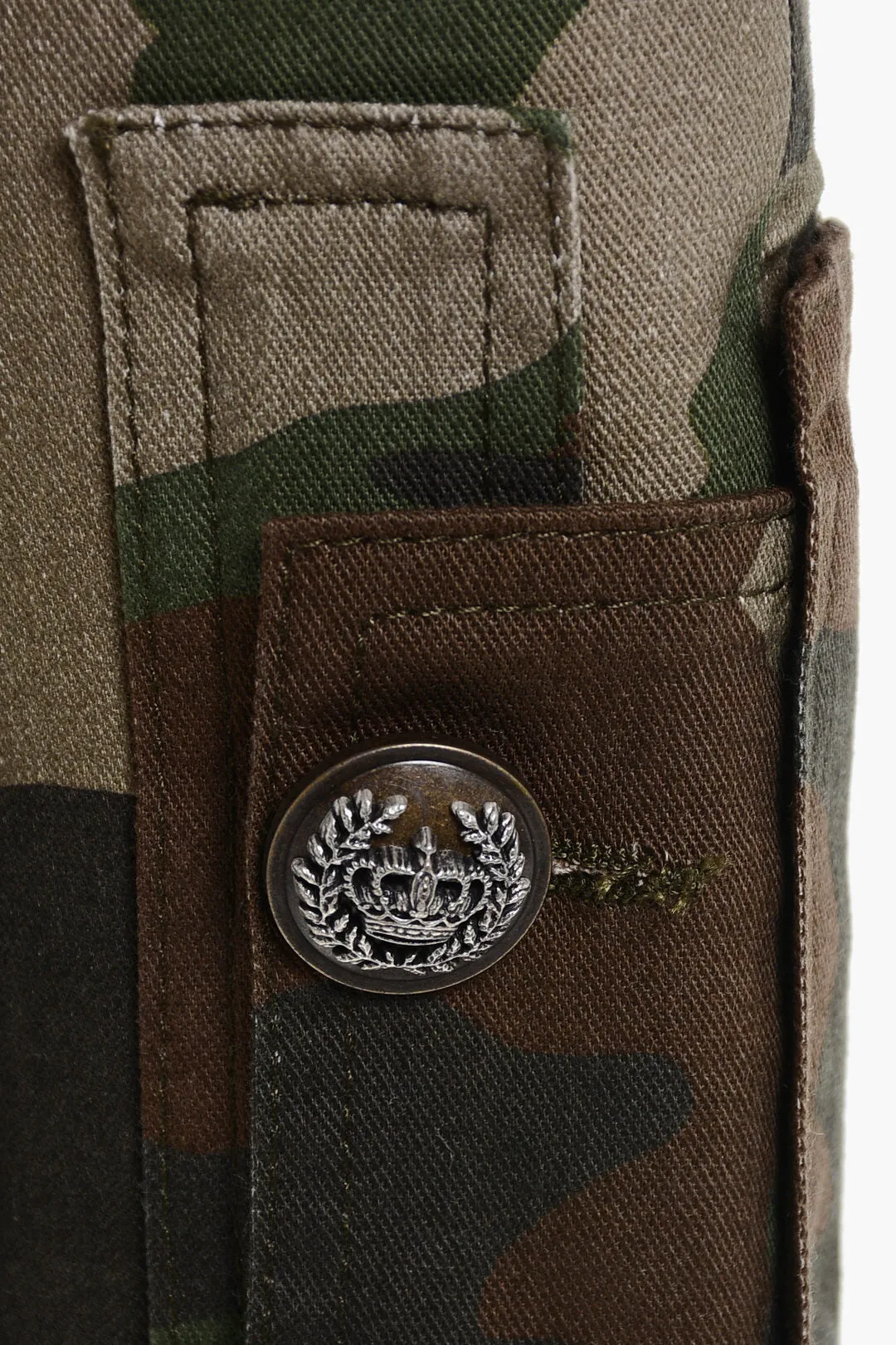 Dolce & Gabbana Camouflage Denim Boots With Pockets 11Cm
