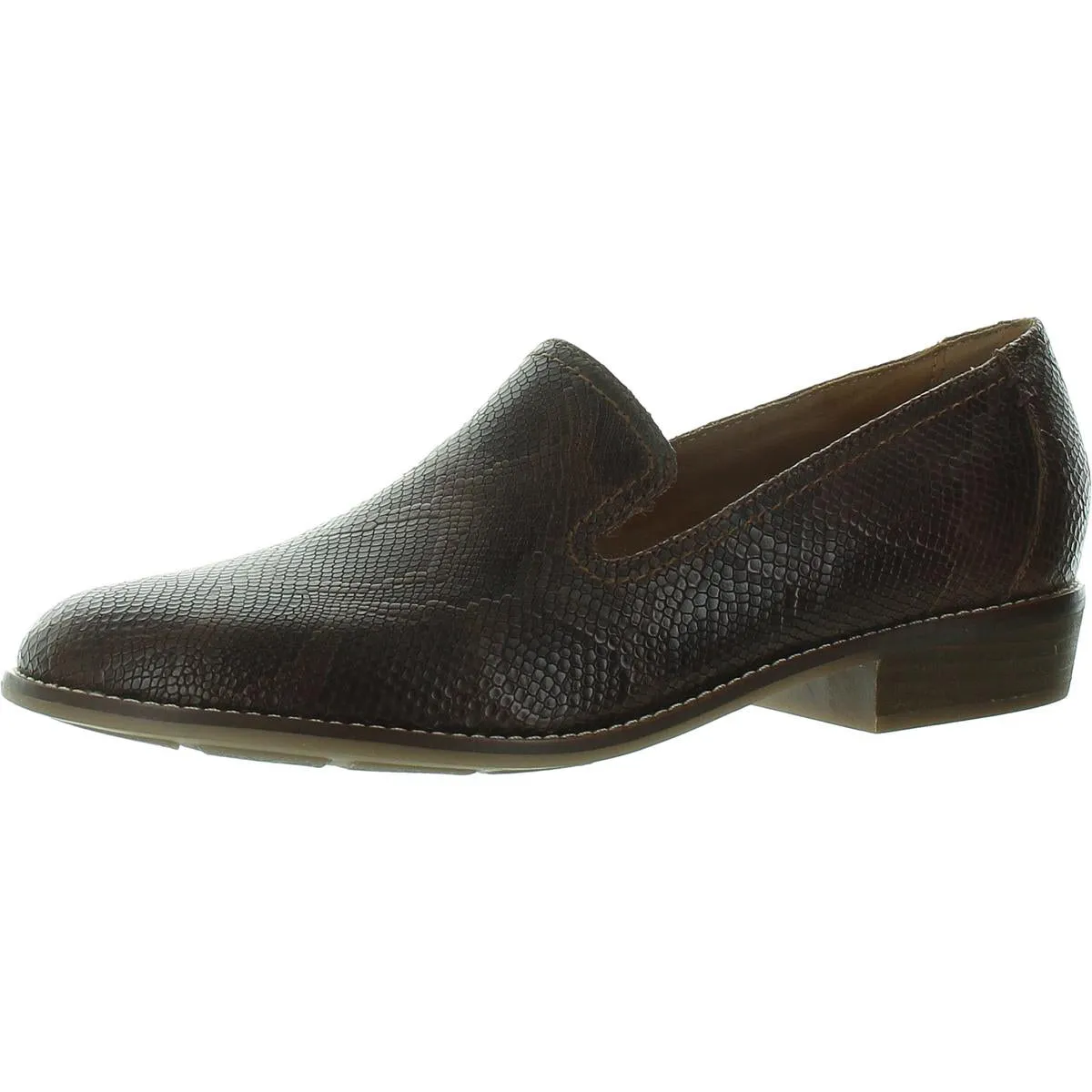 Edna Womens Leather Slip on Loafers
