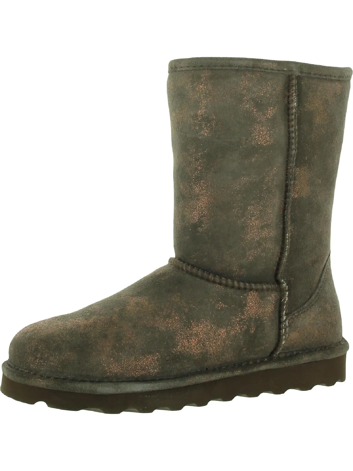 Elle Short Womens Suede Water Resistant Shearling Boots