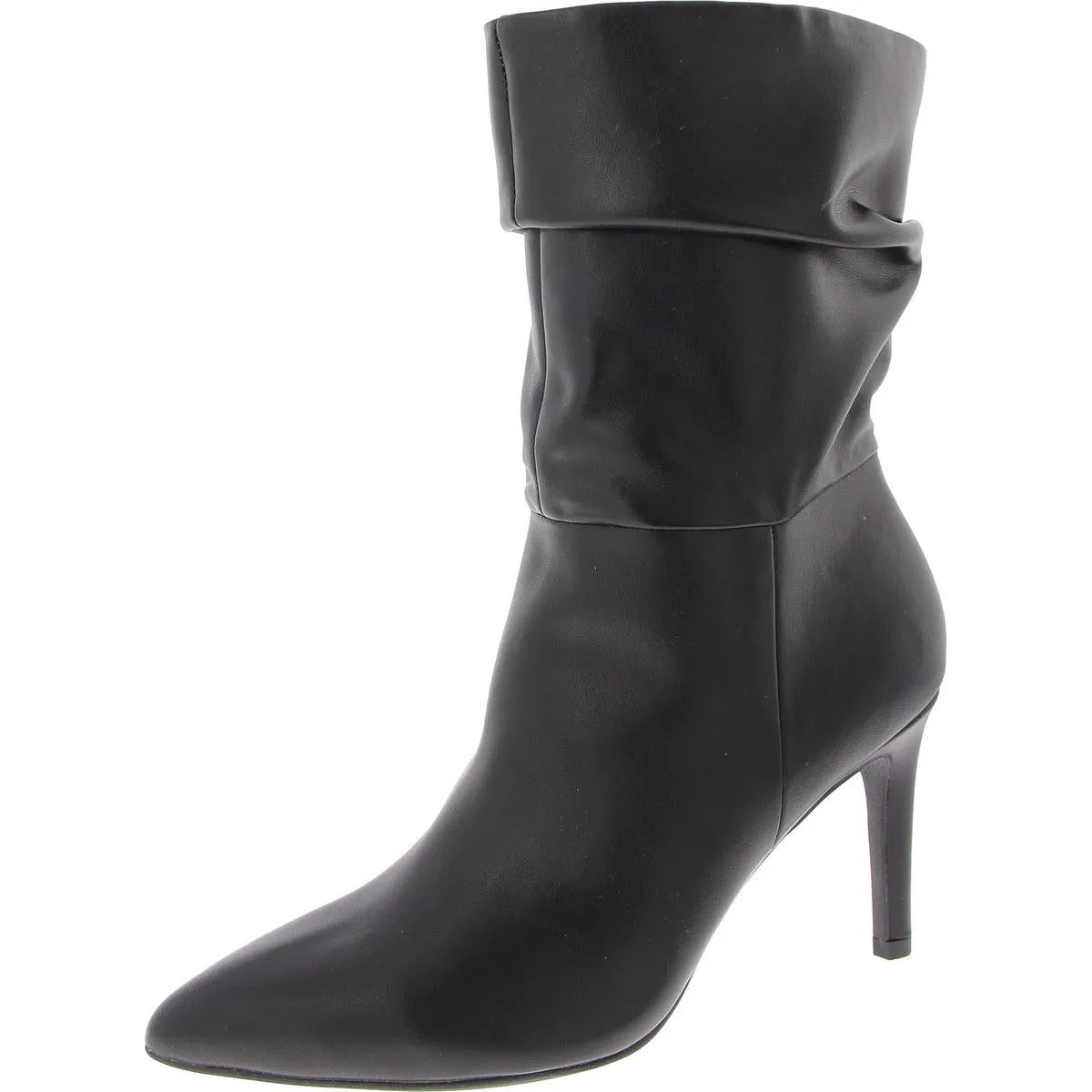Elston Womens Faux Leather Slouchy Ankle Boots