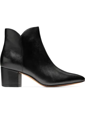 Elyse Womens Leather Pointed Toe Booties