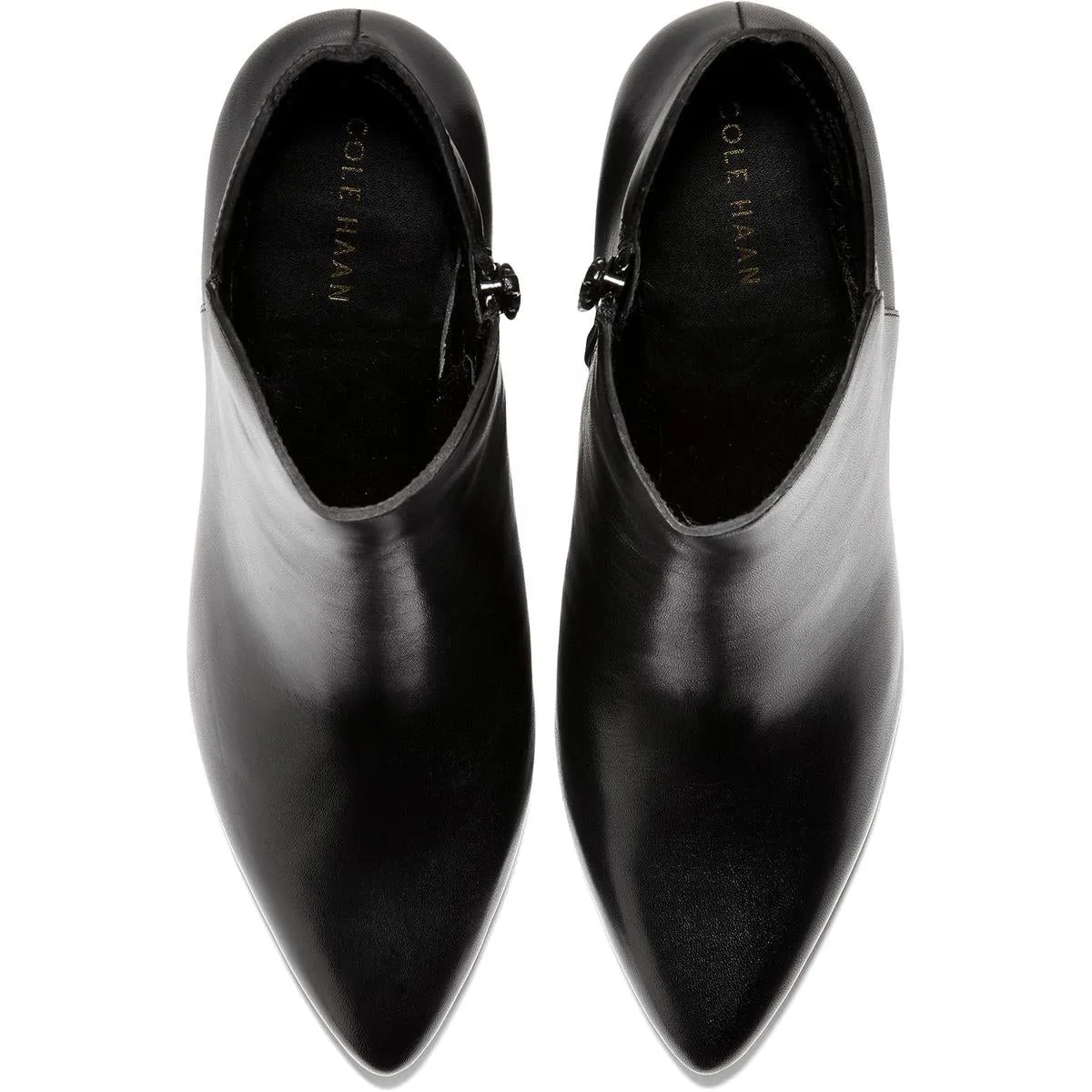Elyse Womens Leather Pointed Toe Booties