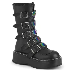 EMILY-330 Black Vegan Leather