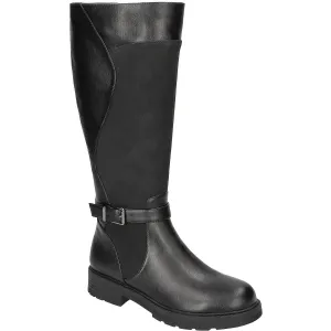 Erica Womens Double Zipper Faux Leather Knee-High Boots