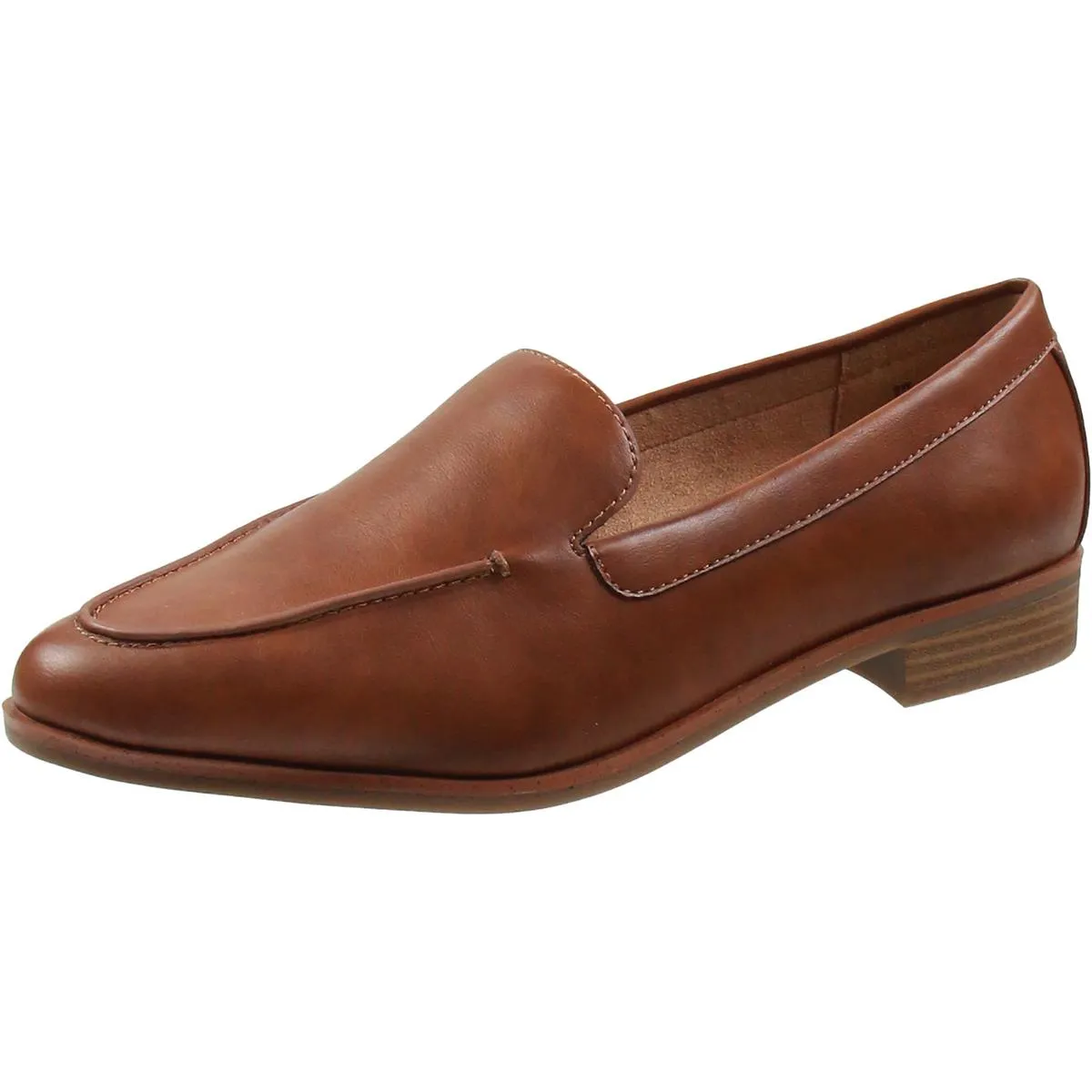 Everest Womens Faux Leather Slip-On Loafers