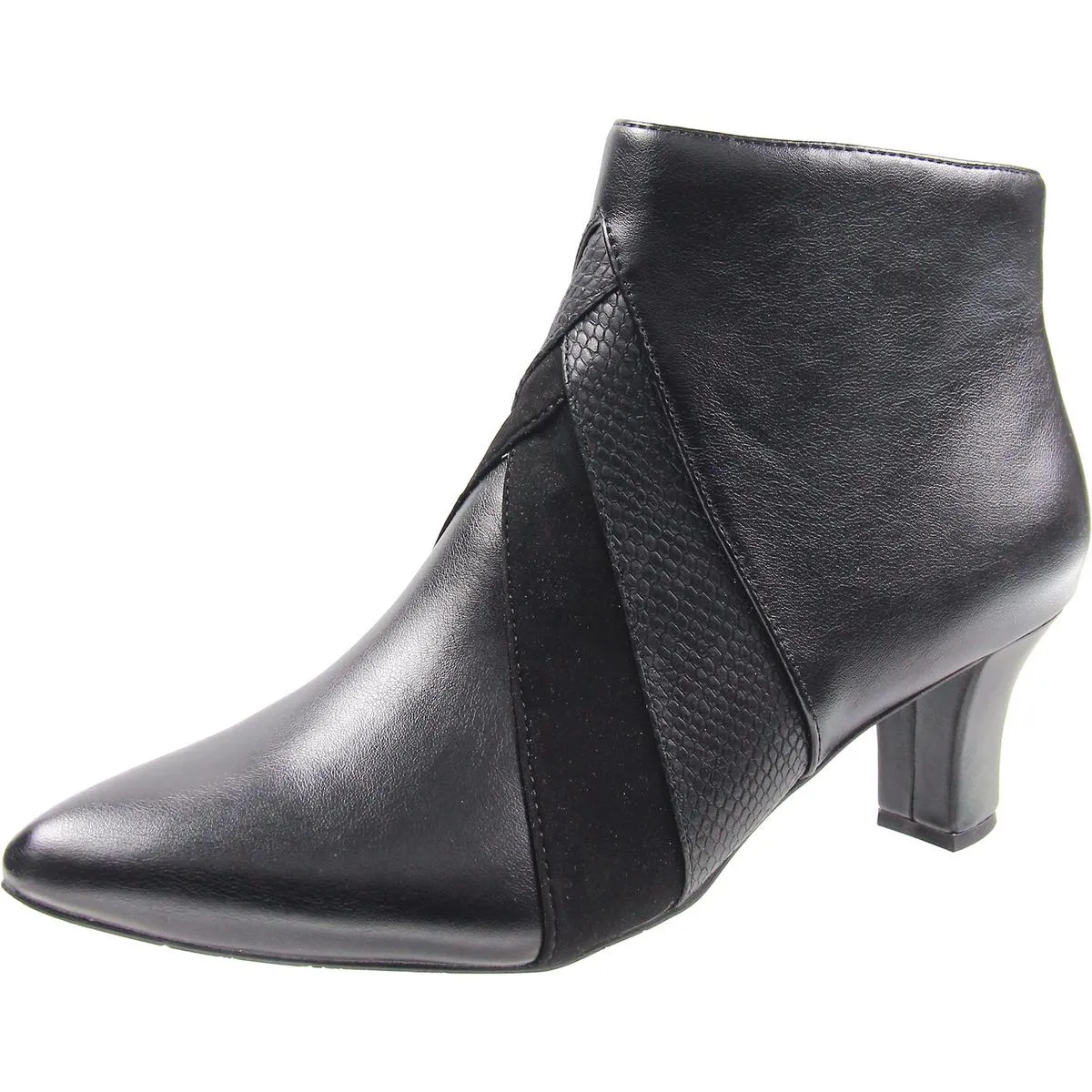 Falcon Womens Block Heel Man Made Ankle Boots