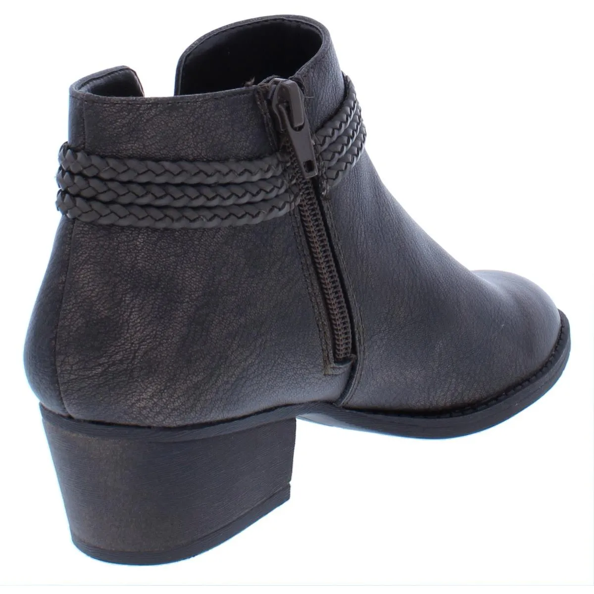 Fellicity Womens Faux Leather Ankle Booties