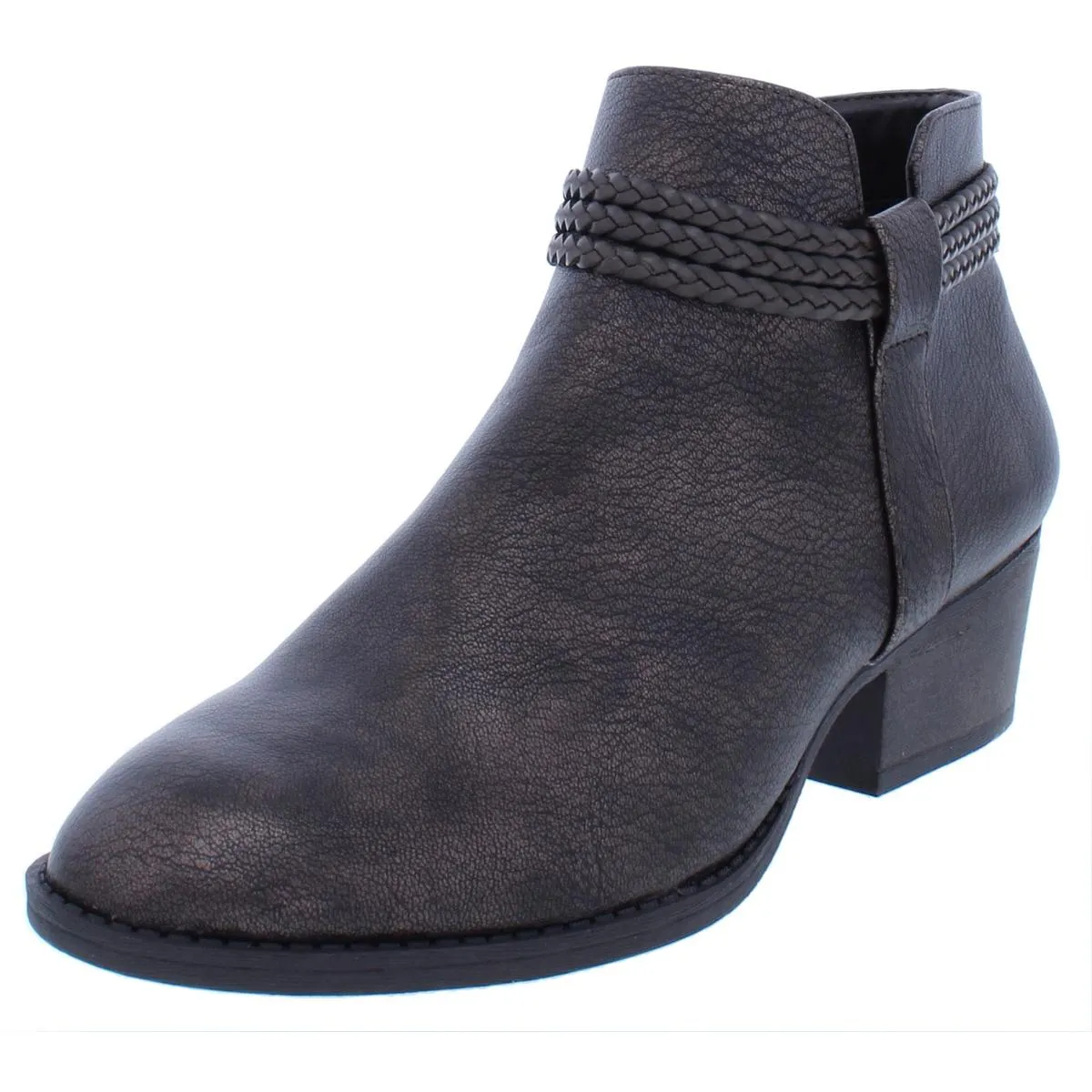 Fellicity Womens Faux Leather Ankle Booties
