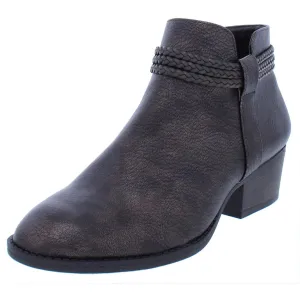 Fellicity Womens Faux Leather Ankle Booties