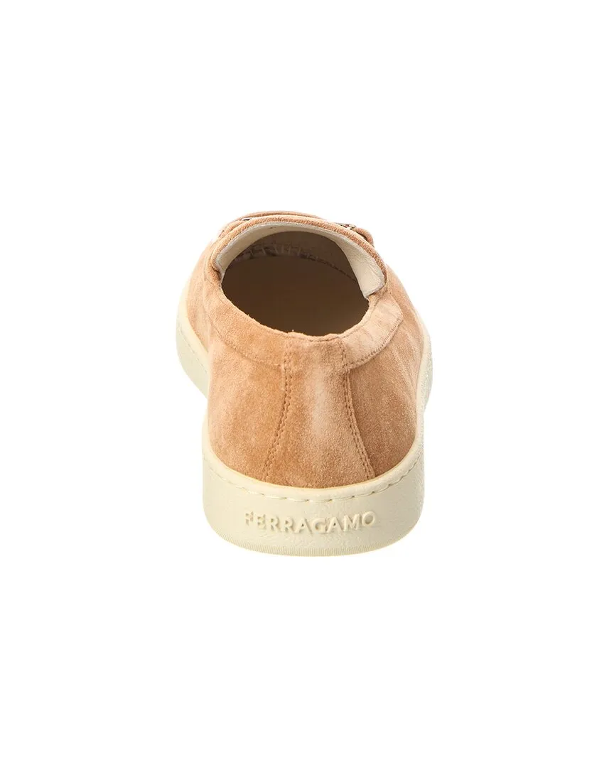 Ferragamo New Vara Buckle Suede Loafer