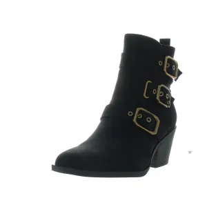 Finnley Womens Buckle Man Made Ankle Boots