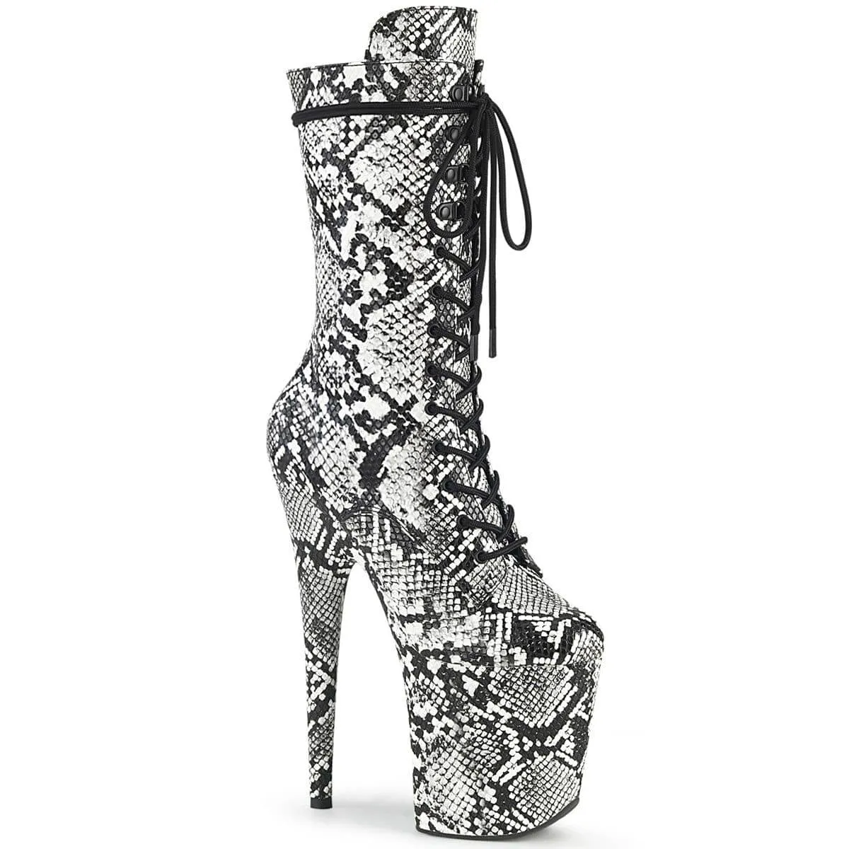FLAMINGO-1050SP Black-White Snake Print/Black-White Snake Print