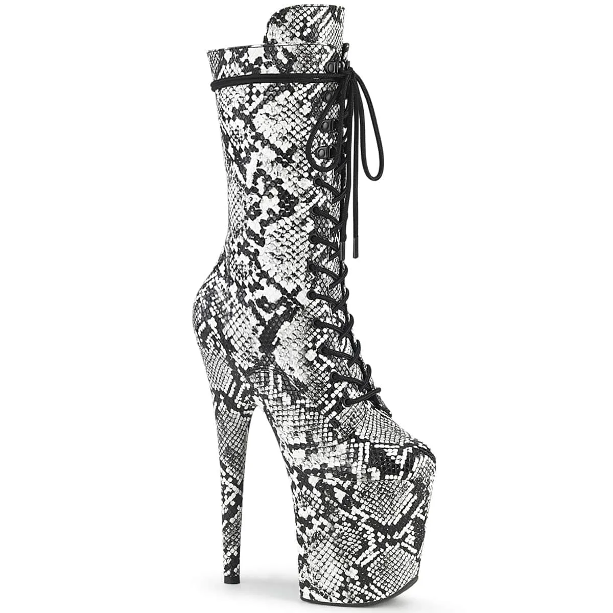 FLAMINGO-1050SP Black-White Snake Print/Black-White Snake Print