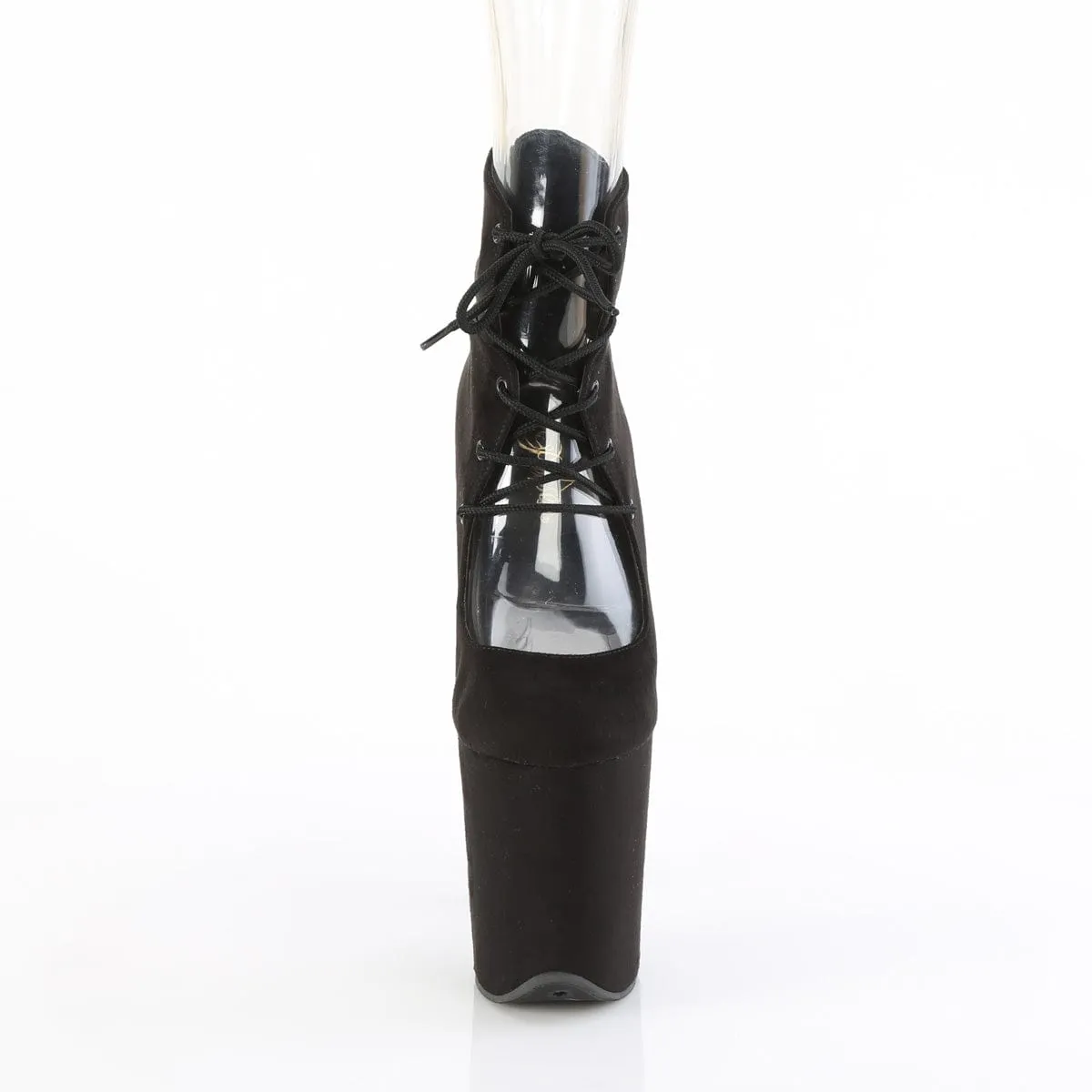 FLAMINGO-800-22 Black Faux Suede/Black Faux Suede