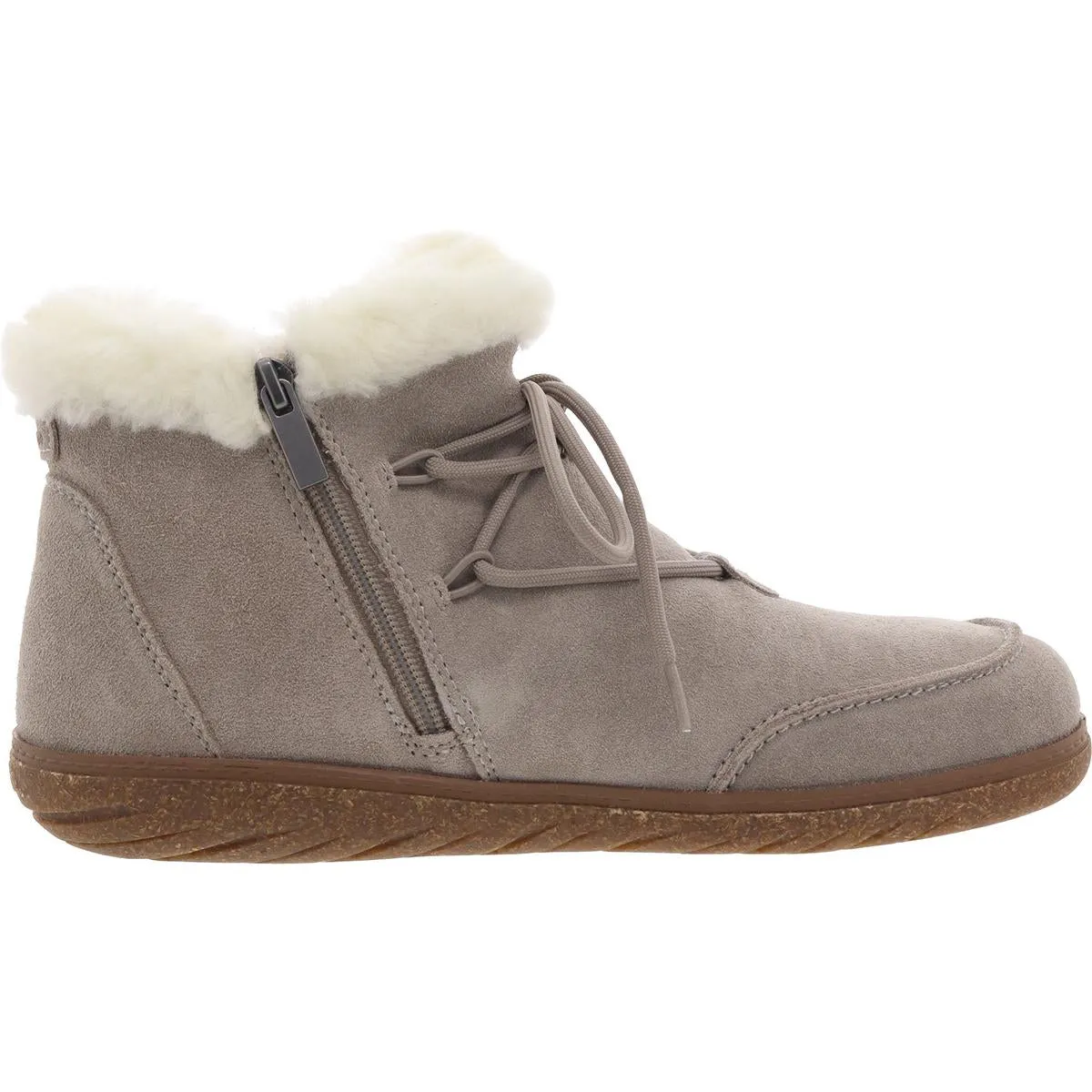 Fleet Womens Faux Fur Lined Faux Fur Ankle Boots