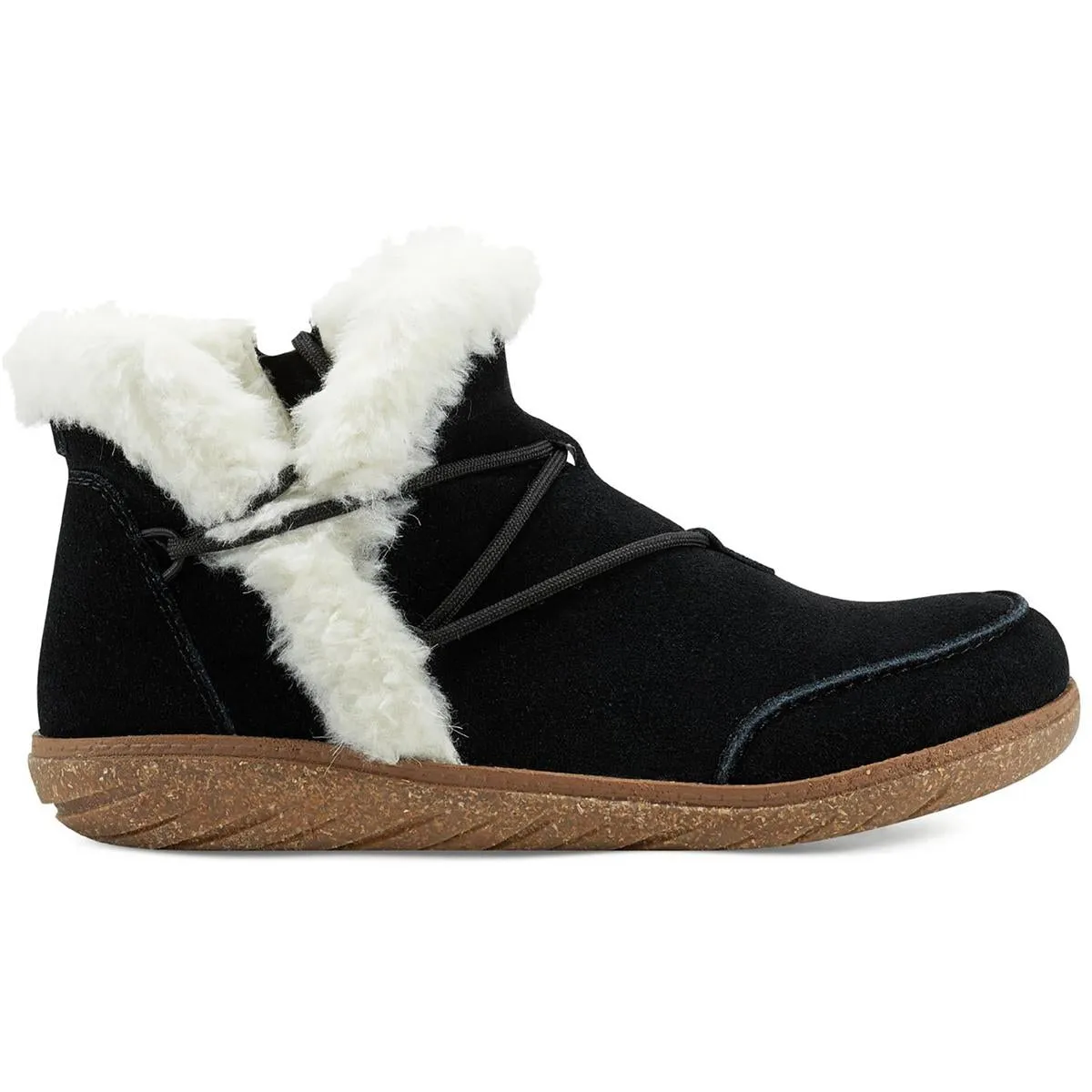 Fleet Womens Faux Fur Lined Faux Fur Ankle Boots