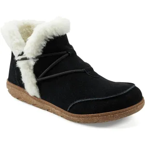 Fleet Womens Faux Fur Lined Faux Fur Ankle Boots