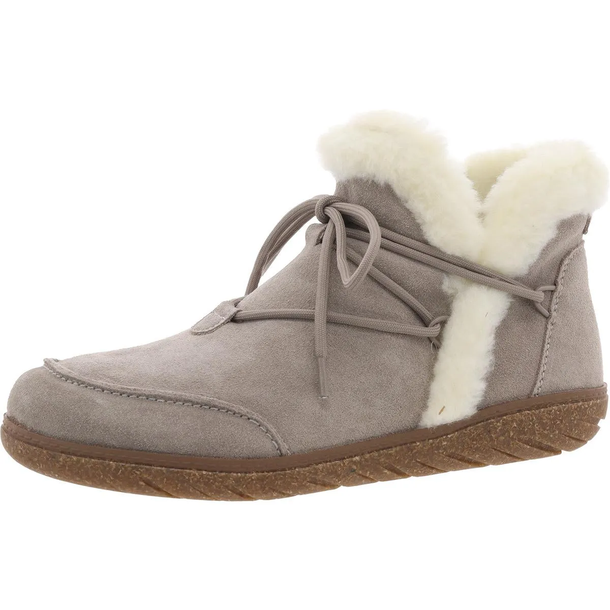 Fleet Womens Faux Fur Lined Faux Fur Ankle Boots