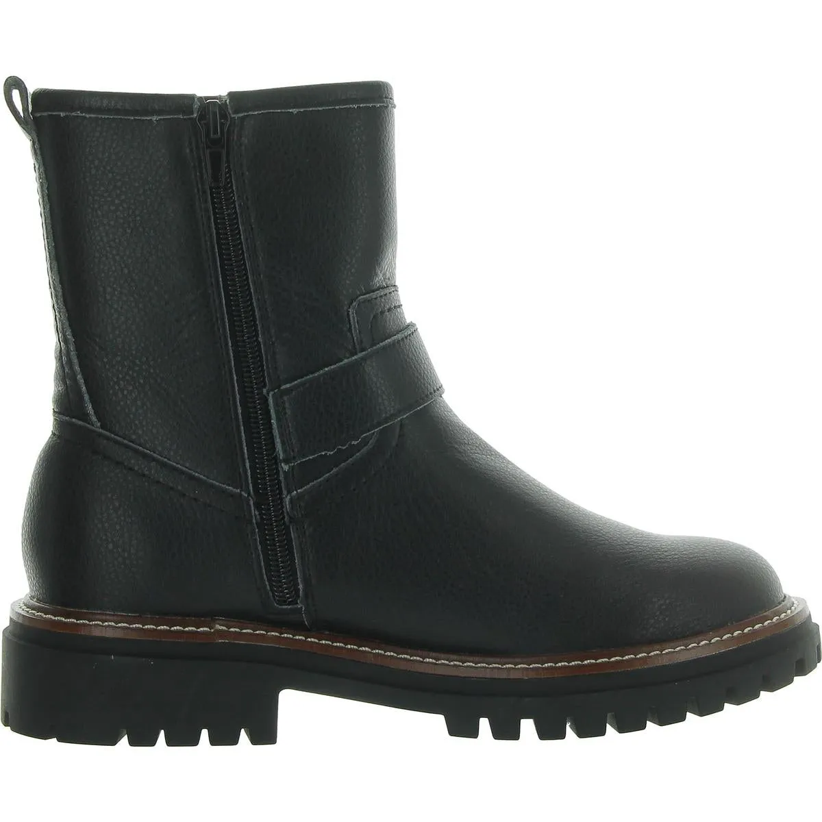 Florence-L Womens Water-Resistant Lug-Sole Motorcycle Boots