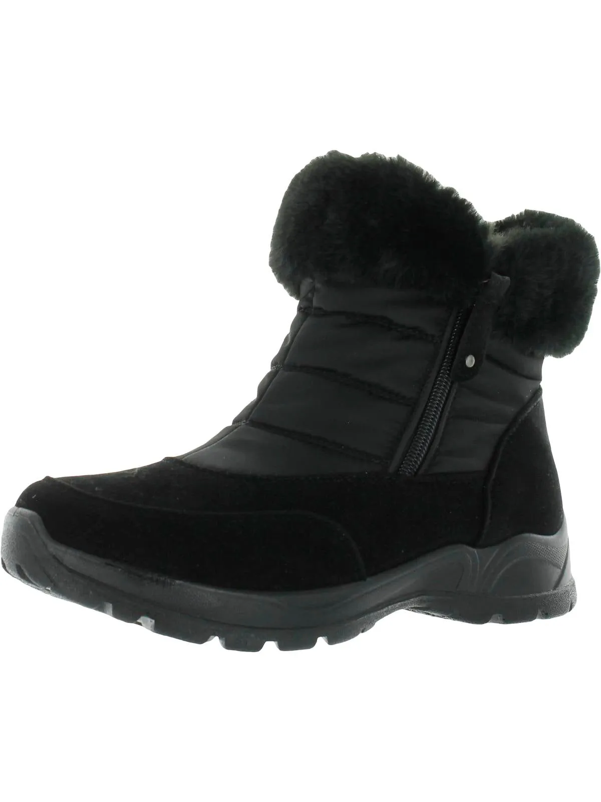 Frosty Womens Faux Leather/Fur Side Zipper Waterproof & Weather Resistant