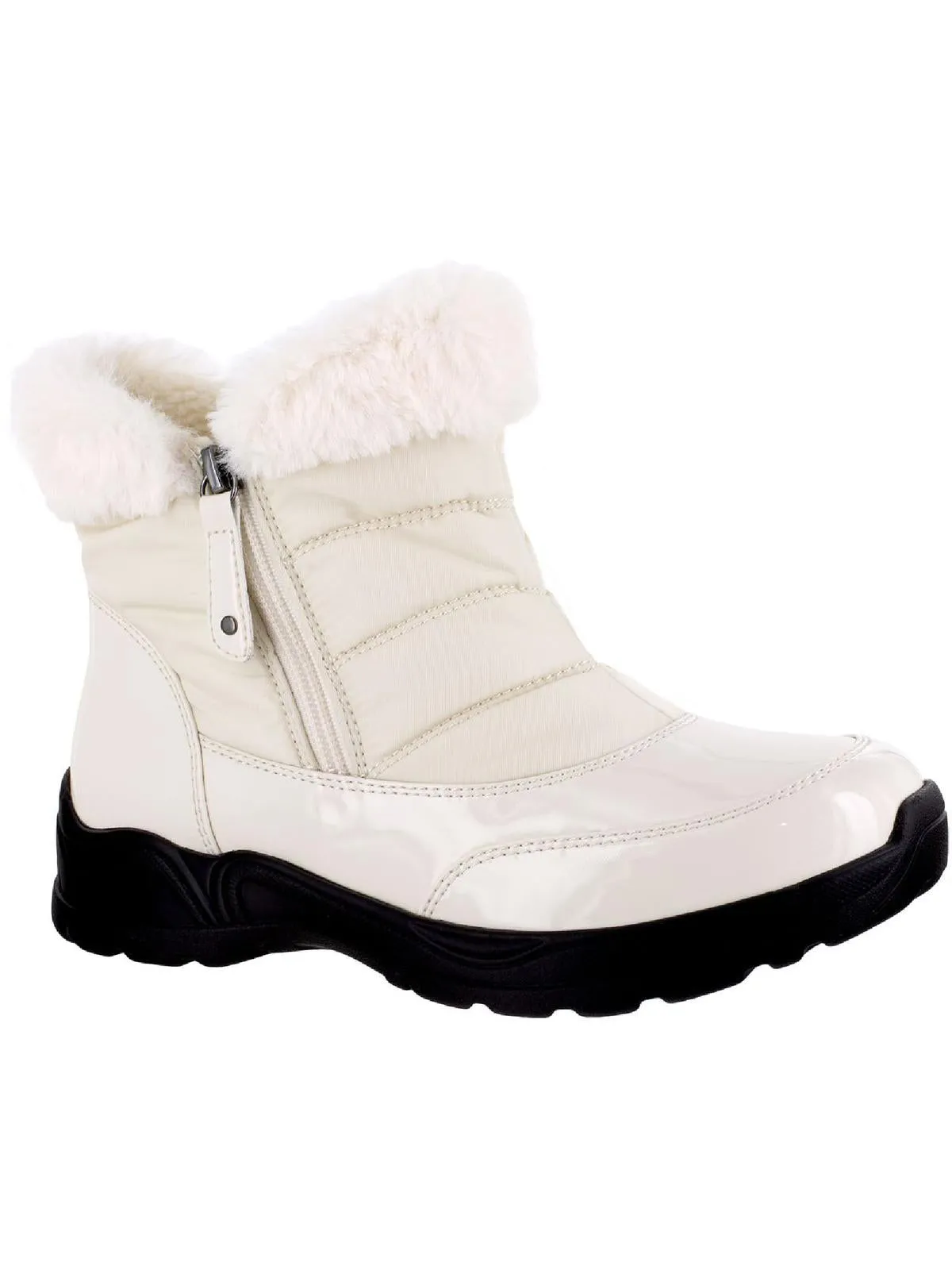 Frosty Womens Faux Leather/Fur Side Zipper Waterproof & Weather Resistant